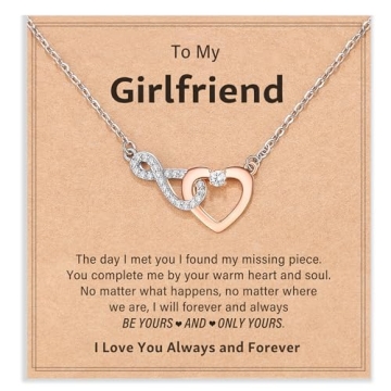 Shonyin Infinity Heart Necklace for Girlfriend - Perfect Valentine's Gift