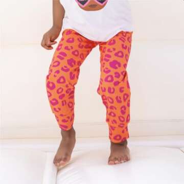 Elle Olivia Lil Mama 3 Pc Short Sleeve Top Long Bottoms & Matching Shorts Baby Girl Clothes Toddler Outfits Summer Casual Girls Clothing Cute Set Orange 5T