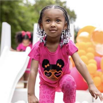 Elle Olivia Lil Mama 3 Pc Short Sleeve Top Long Bottoms & Matching Shorts Baby Girl Clothes Toddler Outfits Summer Casual Girls Clothing Cute Set Orange 5T