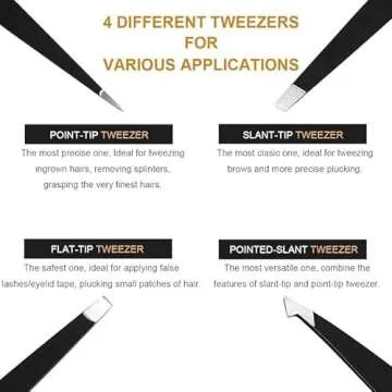 Professional Eyebrow Tweezers Set 6 PCS by MAYKI