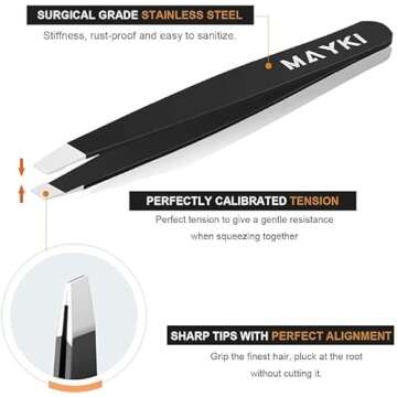 Professional Eyebrow Tweezers Set 6 PCS by MAYKI