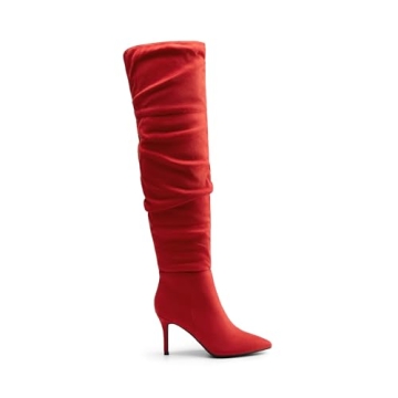 Stylish Red Suede Thigh High Heels for Every Occasion