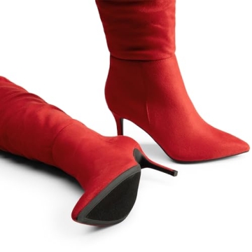 Stylish Red Suede Thigh High Heels for Every Occasion
