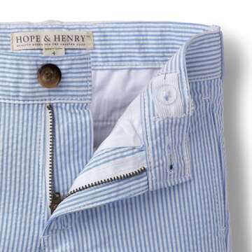 Stylish Hope & Henry Boys' Seersucker Pants - Organic Cotton