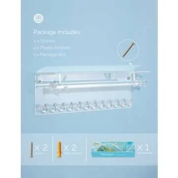 Elegant Mymazn Acrylic Jewelry Holder with Shelf