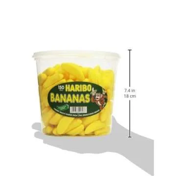 HARIBO Bananas - 150 Piece Gummy Candy - 37 Ounce