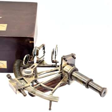 Nautical Marine Heavy German Working Model Ship Sextant sea Collectible Antique Wooden Box Gift Item