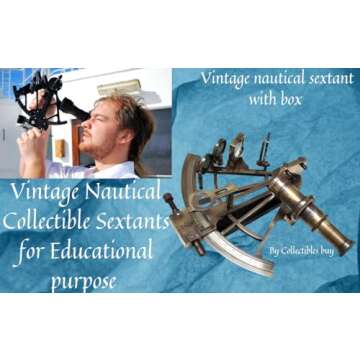Nautical Marine Heavy German Working Model Ship Sextant sea Collectible Antique Wooden Box Gift Item