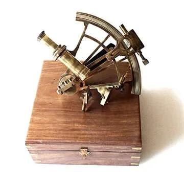 Nautical Marine Heavy German Working Model Ship Sextant sea Collectible Antique Wooden Box Gift Item