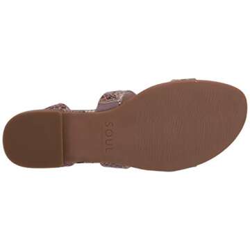 Naturalizer SOUL Womens Rayelle Brown Flat Sandals 7.5 W