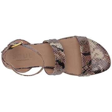 Naturalizer SOUL Womens Rayelle Brown Flat Sandals 7.5 W