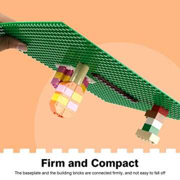 Etarnfly 8 Pack Peel-and-Stick Building Baseplates, 10”x10” Classic Self-Adhesive Boards - 100% ...