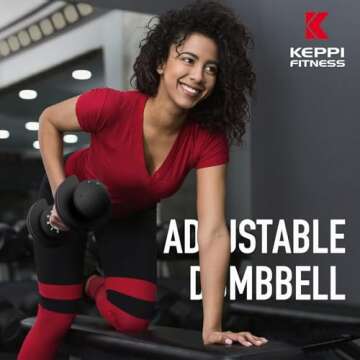 Keppi Adjustable Dumbbells Set, 25lb Pair Dumbbells with Anti-Slip Metal Handle for Exercise & Fitness Fast Adjust Weight for Full Body Workout Fitness