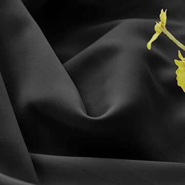 Rose Home Fashion Privacy Room Divider Curtain, Wall Divider for Room Separation, Extra Wide Blackout Curtains for Bedroom, 1 Panel, 10ft Wide x 8ft Tall, Black