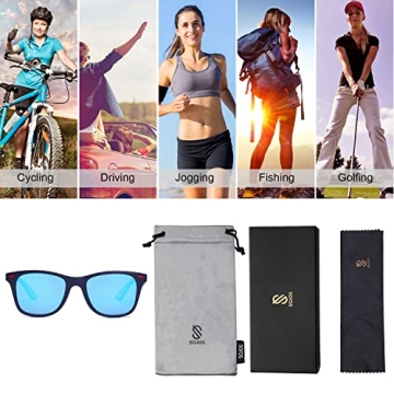 SOJOS Polarized Sports TR90 Sunglasses for Outdoor Activities