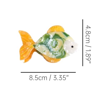 Durable Non-Slip Acetate Fish Hair Clips for Women