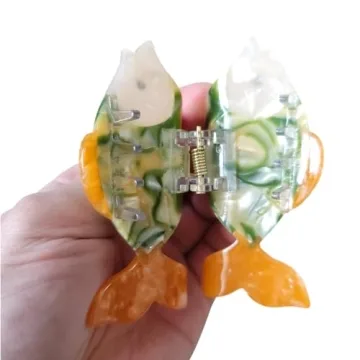 Durable Non-Slip Acetate Fish Hair Clips for Women