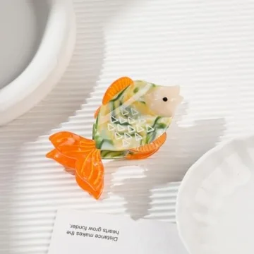 Durable Non-Slip Acetate Fish Hair Clips for Women