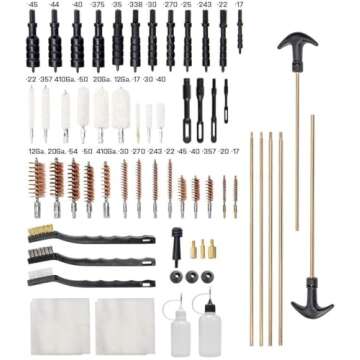 GLORYFIRE Universal Gun Cleaning Kit Hunting Handgun Shot Gun Cleaning Kit with Case Travel Size Portable Metal Brushes