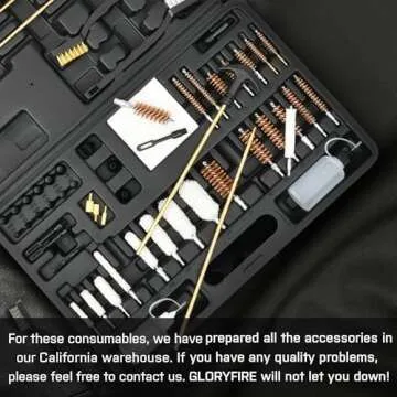 GLORYFIRE Universal Gun Cleaning Kit Hunting Handgun Shot Gun Cleaning Kit with Case Travel Size Portable Metal Brushes