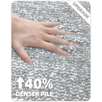 Color&Geometry Non Slip Bath Runner - 24x43 Gray Rug