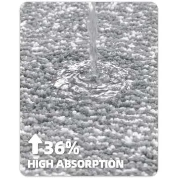 Color&Geometry Non Slip Bath Runner - 24x43 Gray Rug