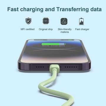 iPhone Charger 6Pack Apple MFi Certified Fast Charging Cable 3/3/6/6/6/9 FT Lightning Cable USB A Durable Fast Charging Cord Compatible for iPhone 14 13 12 11 Pro Max XS MAX XR XS X 8 7 6 Plus