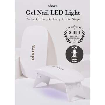 ohora UV/LED Gel Lamp for Gel Nail Strips - 6W Max, 2 Timers (45s / 60s), Portable Lamp for Curing G...