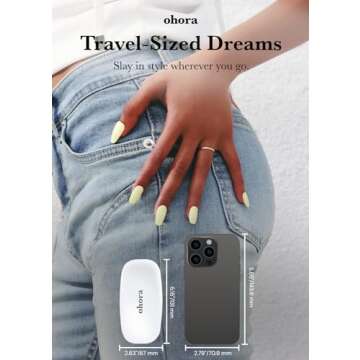 ohora UV/LED Gel Lamp for Gel Nail Strips - 6W Max, 2 Timers (45s / 60s), Portable Lamp for Curing Gel Nail Art, Gel Stickers and Strips, Gel Strips Only