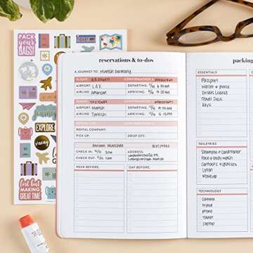 Travel Journal Petite Planner. Trip Itinerary and Places to Visit, Daily Adventure Tracking, Packing Lists, Note Pages, Sticker Sheet, and More! Portable Petite Planner by Erin Condren