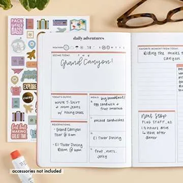 Travel Journal Petite Planner. Trip Itinerary and Places to Visit, Daily Adventure Tracking, Packing Lists, Note Pages, Sticker Sheet, and More! Portable Petite Planner by Erin Condren