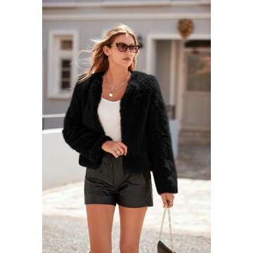 PRETTYGARDEN Women's Chic Faux Fur Winter Jacket