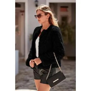 PRETTYGARDEN Women's Chic Faux Fur Winter Jacket
