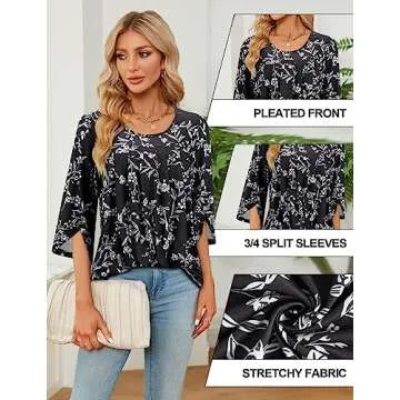 Viracy Women’s Floral Tunic Top – Stylish & Comfortable