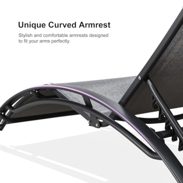 Stylish PURPLE LEAF Poolside Chaise Lounge Set with Table