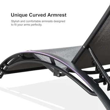 Stylish PURPLE LEAF Poolside Chaise Lounge Set with Table