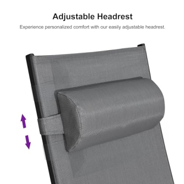 Stylish PURPLE LEAF Poolside Chaise Lounge Set with Table