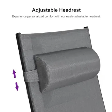 Stylish PURPLE LEAF Poolside Chaise Lounge Set with Table