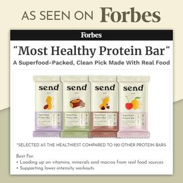 Send Bars Plant-Based Vegan Healthy Protein Bars, With Greens (The Full Send Variety Box, 8 Bars) ?...