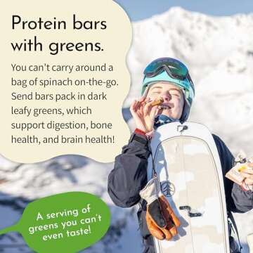 Send Bars Vegan Protein Bars with Greens - Variety Box (8 Bars)