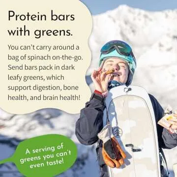 Send Bars Vegan Protein Bars with Greens - Variety Box (8 Bars)