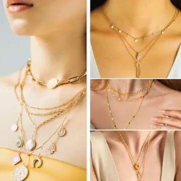 ENERFUN Gold Necklace Chains for Jewelry Making, 112 Feet 15 Rolls Jewelry Chains Bulk for DIY Necklace Bracelet Jewelry Making Accessories with Jump Rings Lobster Clasps Connectors