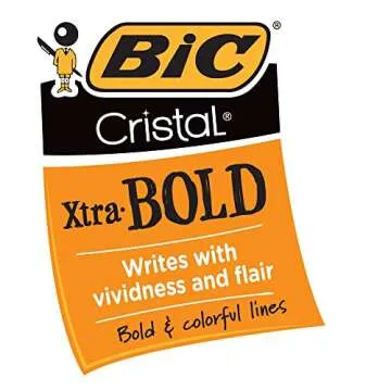 BIC Cristal Xtra Bold Ballpoint Pen, 1.6mm Bold Point, 24-Count