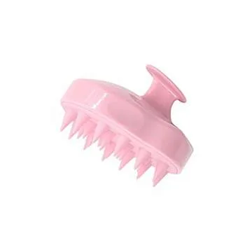 See You Always Hair Scalp Massager Shampoo Brush, Scalp Care Hair Wash Brush Silicone Comb - Pink