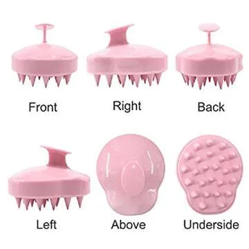 See You Always Hair Scalp Massager Shampoo Brush, Scalp Care Hair Wash Brush Silicone Comb - Pink