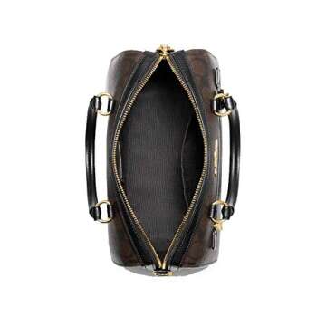 Coach Rowan Satchel In Signature Canvas (IM/Brown/Black), Small