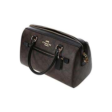 Coach Rowan Satchel In Signature Canvas (IM/Brown/Black), Small