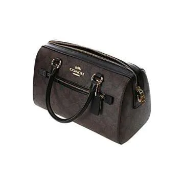 Coach Rowan Satchel In Signature Canvas (IM/Brown/Black), Small