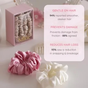 SILKIE x4 Set 100% Pure Mulberry Silk Hair Ties