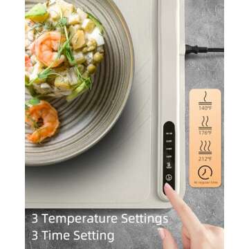 Sleek Silicone Electric Warming Mat for Effortless Entertaining